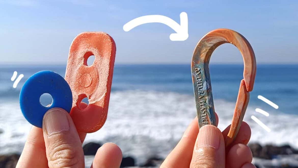 Reciclamos tapones de plástico en mosquetones